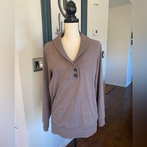 Banana Republic V-Neck Hooded Pullover Long Sleeve Sweater Large